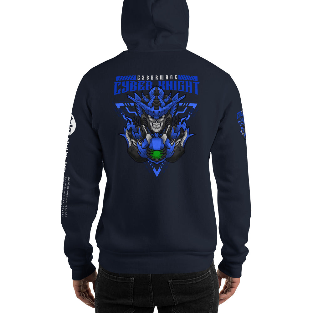 CyberWare Cyber knight - Unisex Hoodie (all sides print) by DarkByteGear