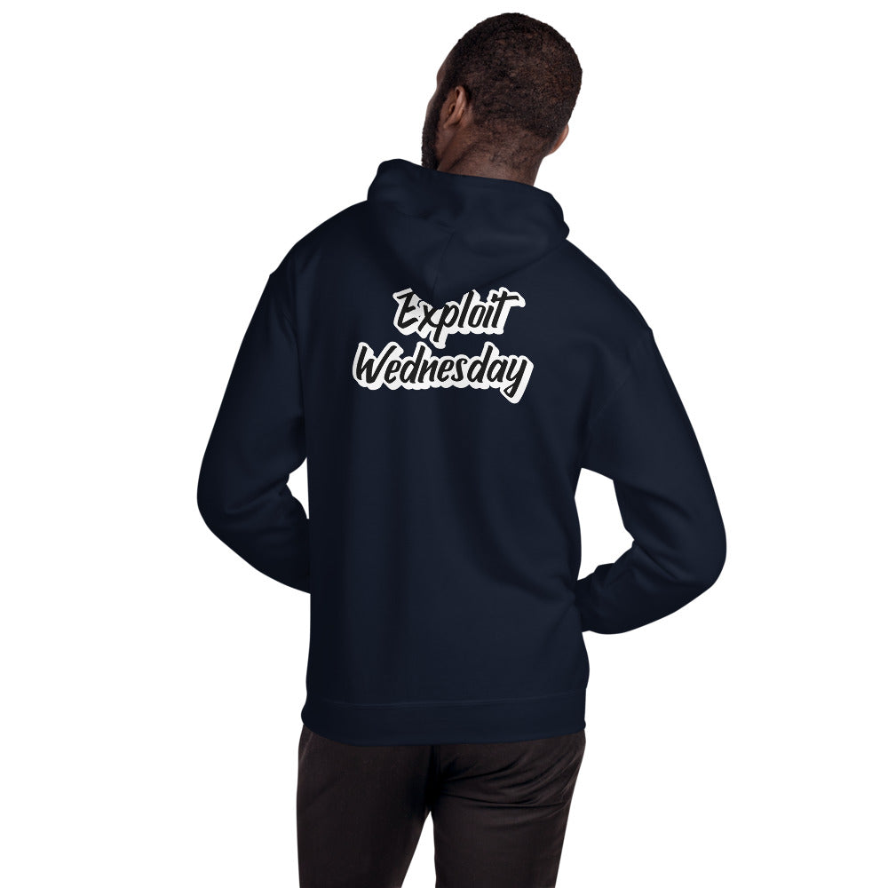 Exploit Wednesday - Unisex Hoodie (back print) by DarkByteGear
