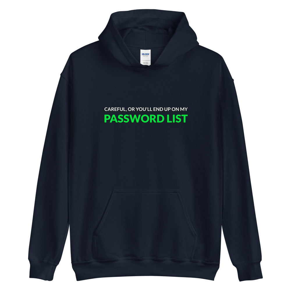 Password List - Unisex Hoodie by DarkByteGear