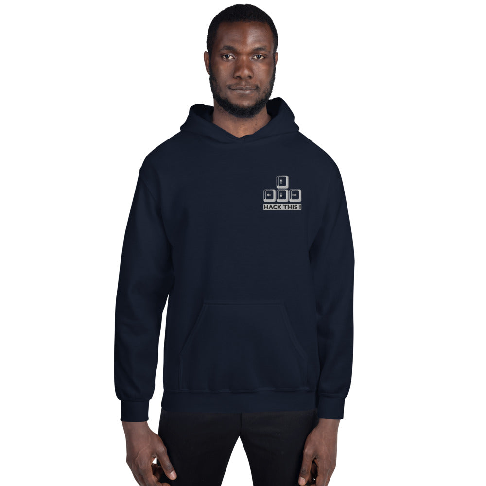 Hack this - Unisex Hoodie (embroidery) by DarkByteGear