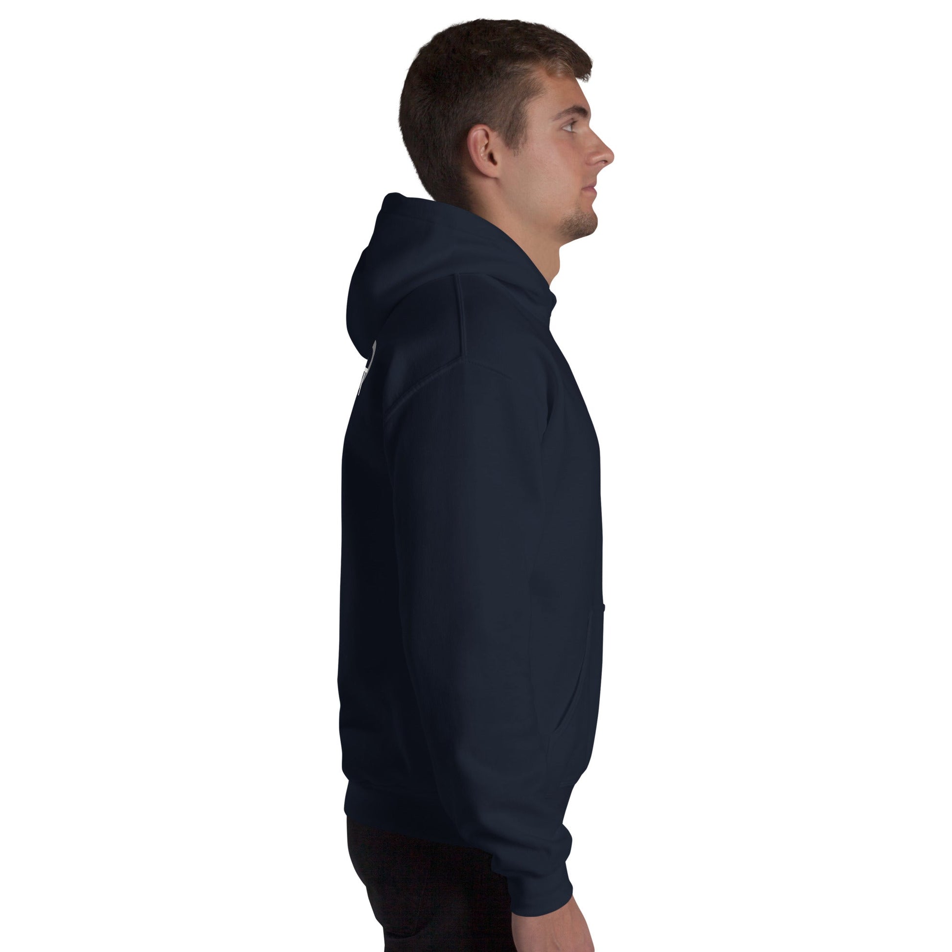 Grey Hat Hacker - Unisex Hoodie (back print) by DarkByteGear