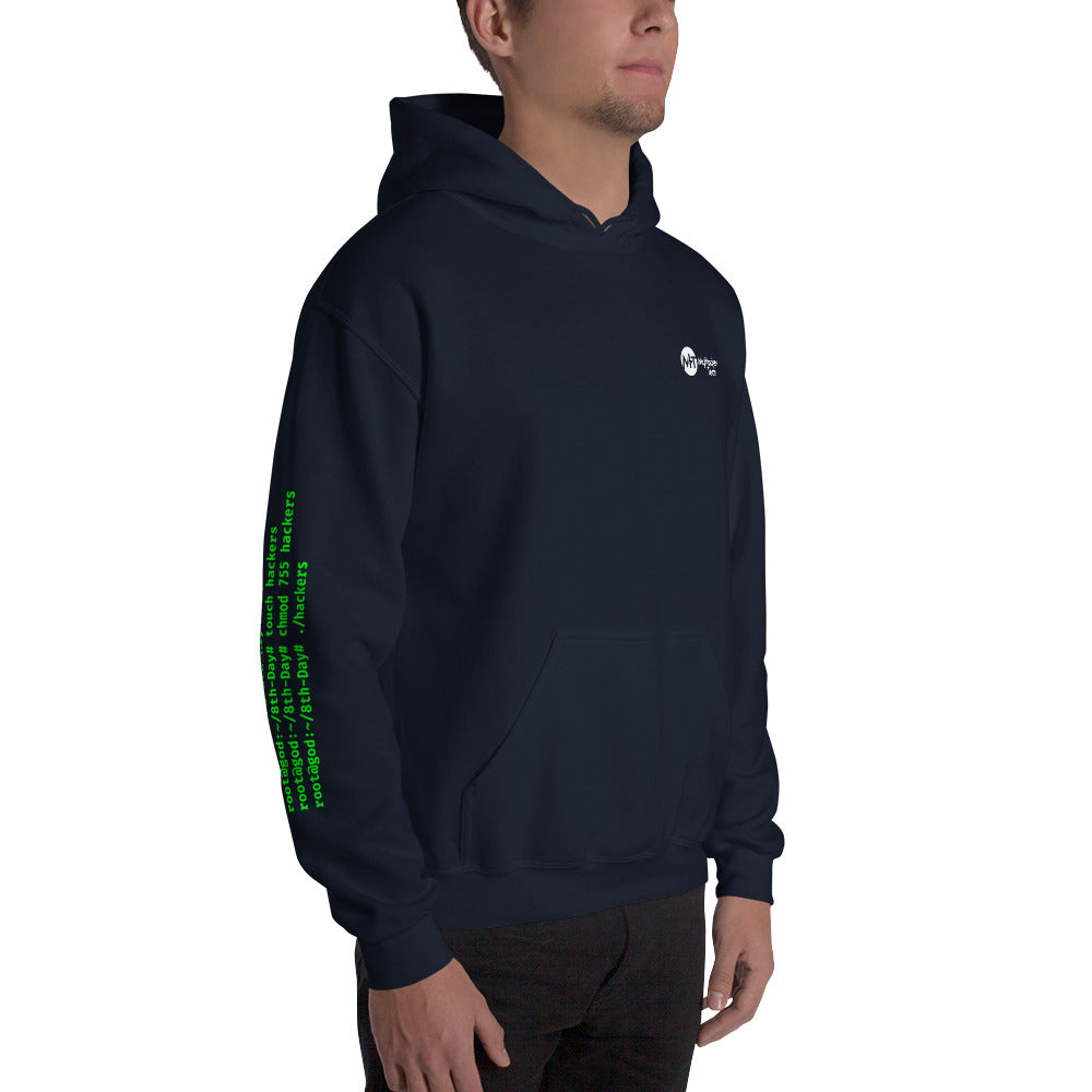 On the 8th day God created hackers - Unisex Hoodie (all side print) by DarkByteGear