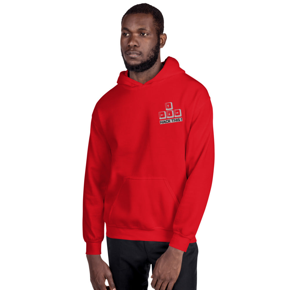 Hack this - Unisex Hoodie (embroidery) by DarkByteGear