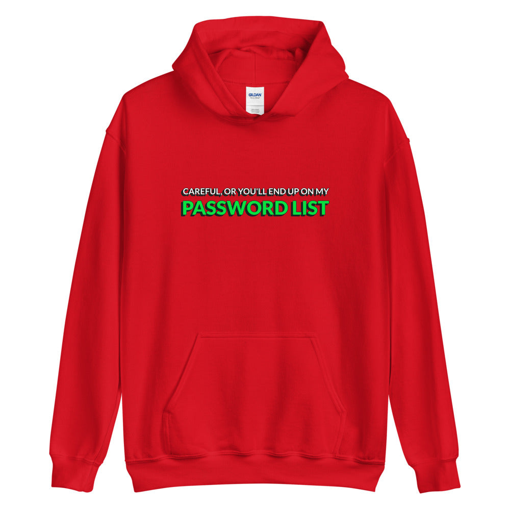 Password List - Unisex Hoodie by DarkByteGear