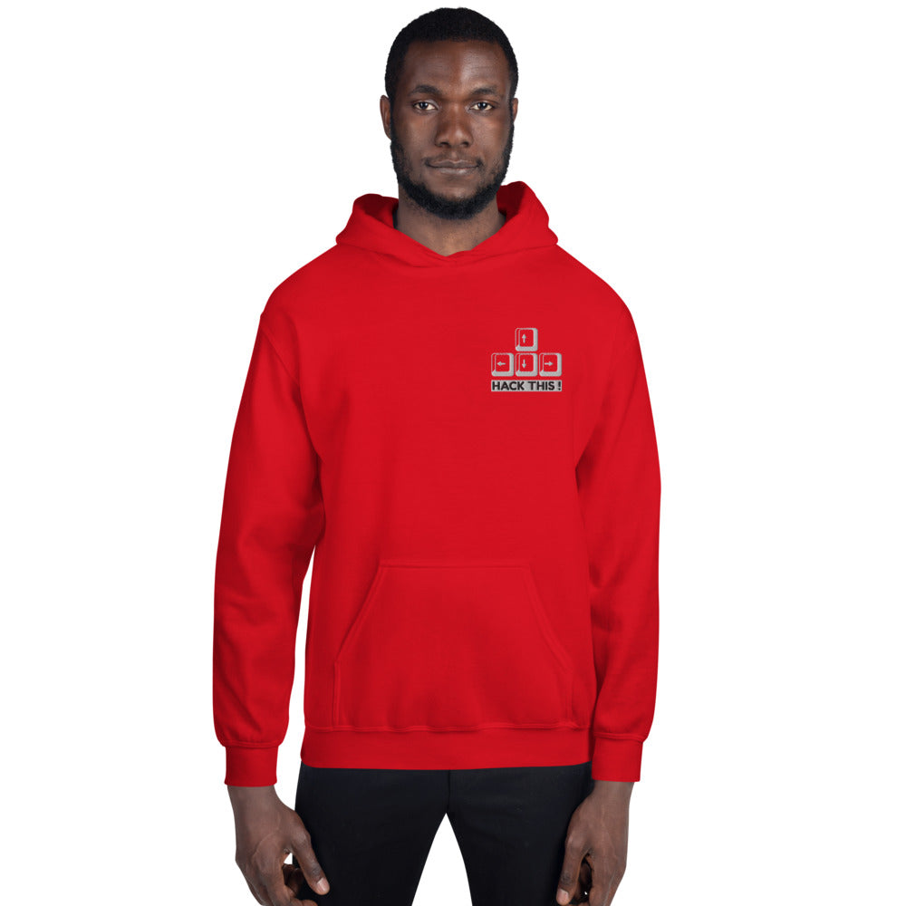 Hack this - Unisex Hoodie (embroidery) by DarkByteGear