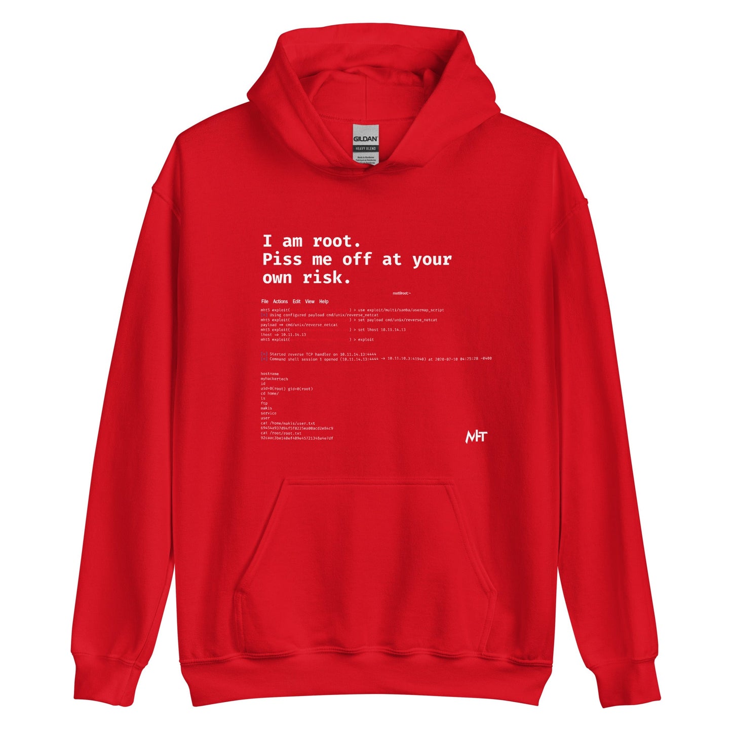 I am root. Piss me off at your own risk -Unisex Hoodie by DarkByteGear