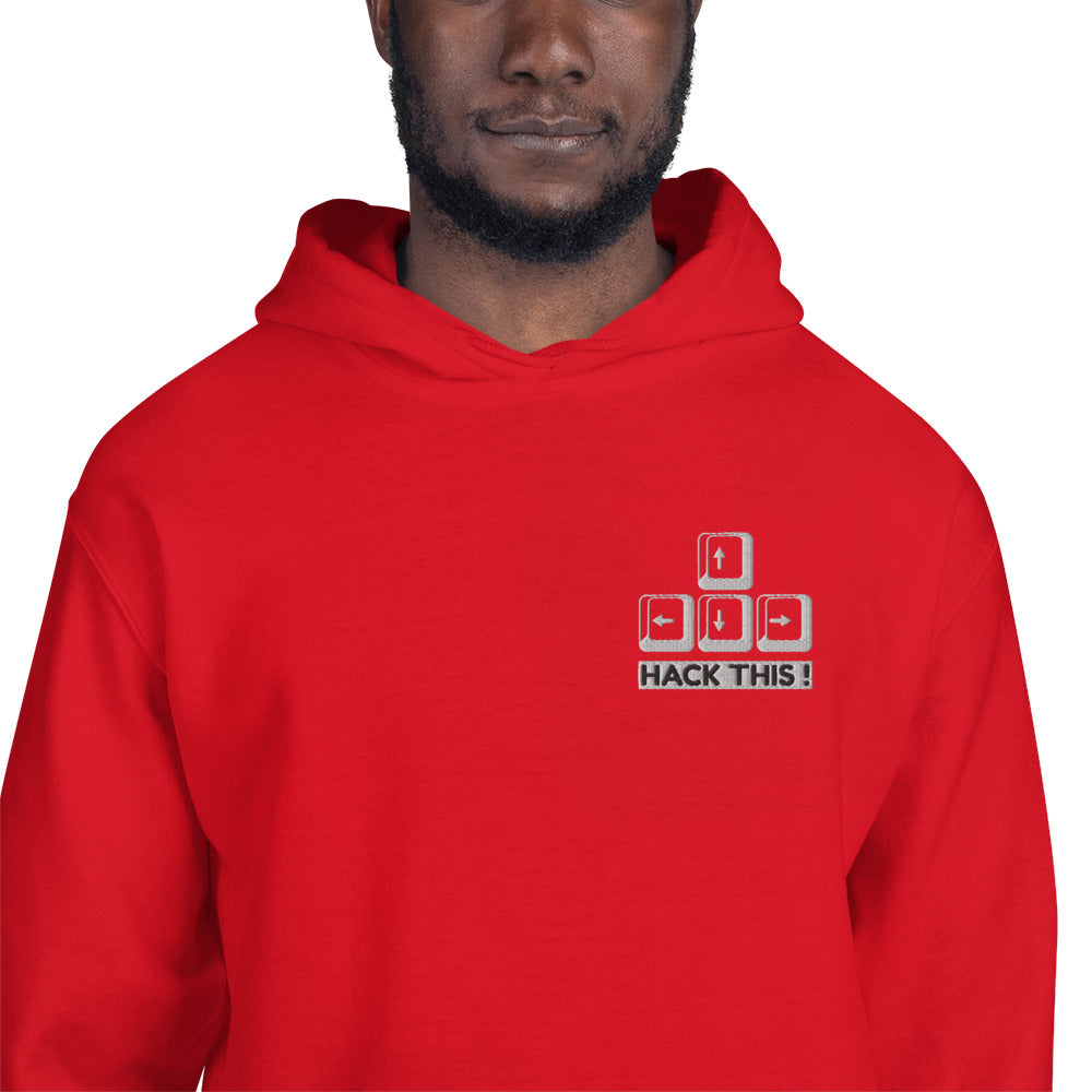 Hack this - Unisex Hoodie (embroidery) by DarkByteGear