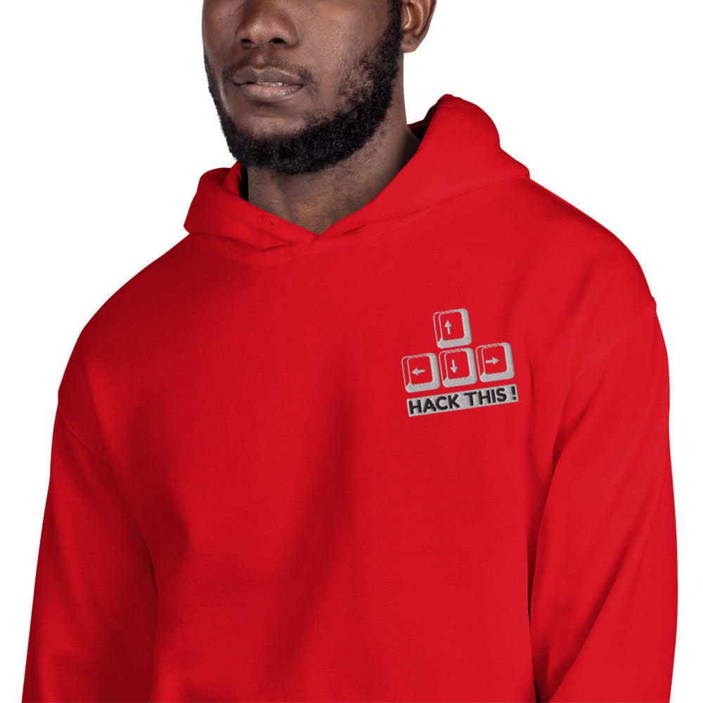 Hack this - Unisex Hoodie (embroidery) by DarkByteGear