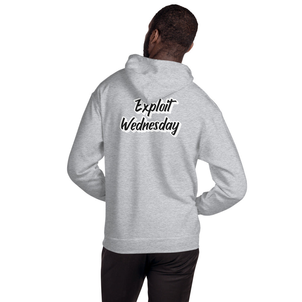 Exploit Wednesday - Unisex Hoodie (back print) by DarkByteGear