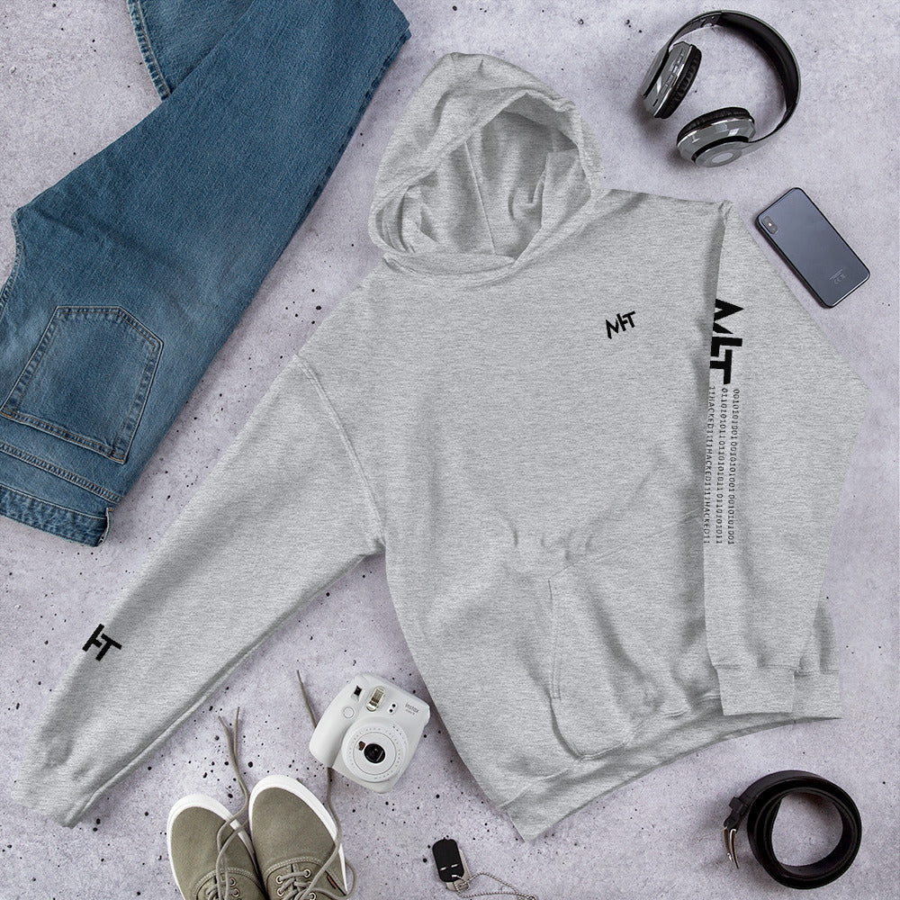 MHT - Unisex Hoodie (front plus sleeve print) by DarkByteGear