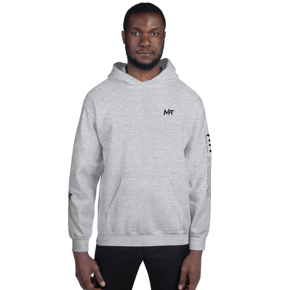 MHT - Unisex Hoodie (front plus sleeve print) by DarkByteGear