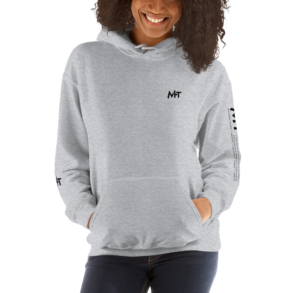MHT - Unisex Hoodie (front plus sleeve print) by DarkByteGear