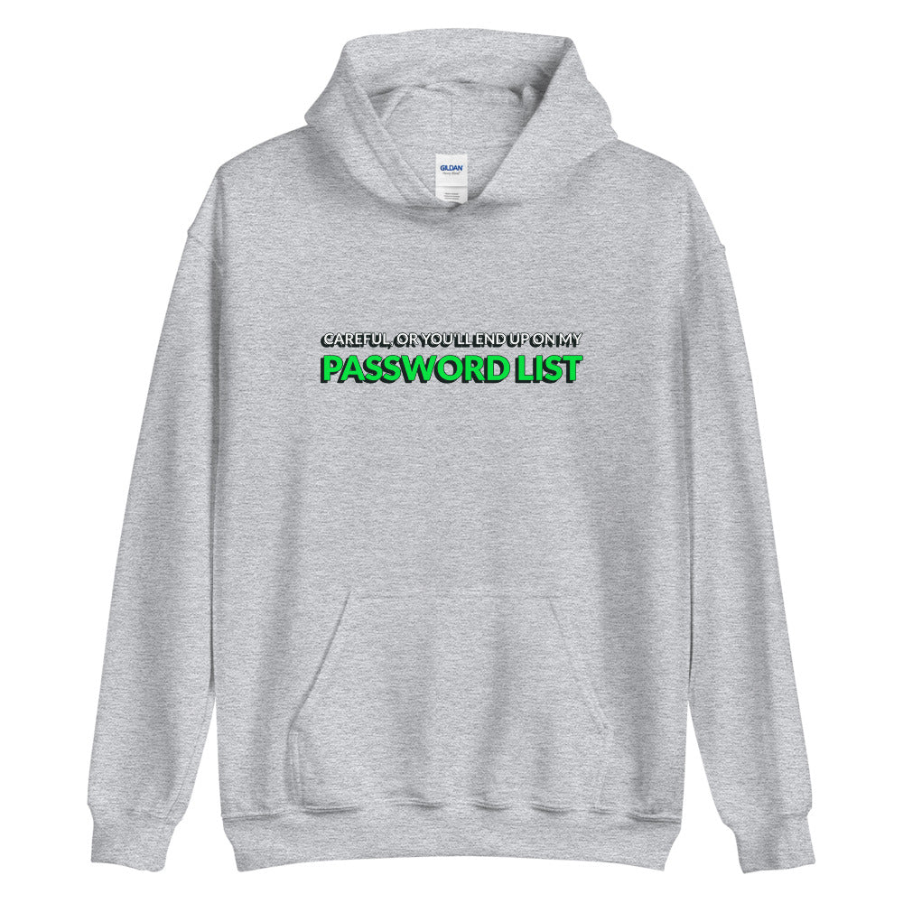 Password List - Unisex Hoodie by DarkByteGear