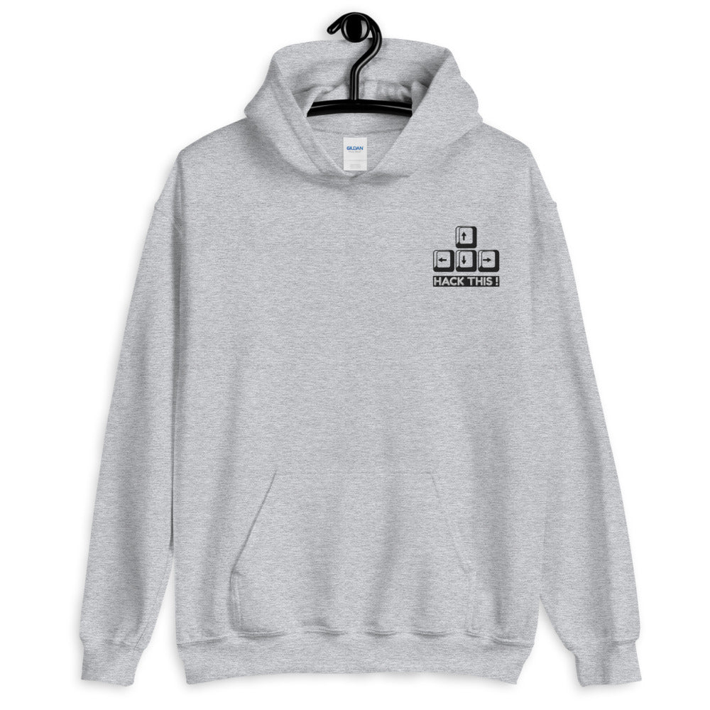 Hack this - Unisex Hoodie (embroidery) by DarkByteGear