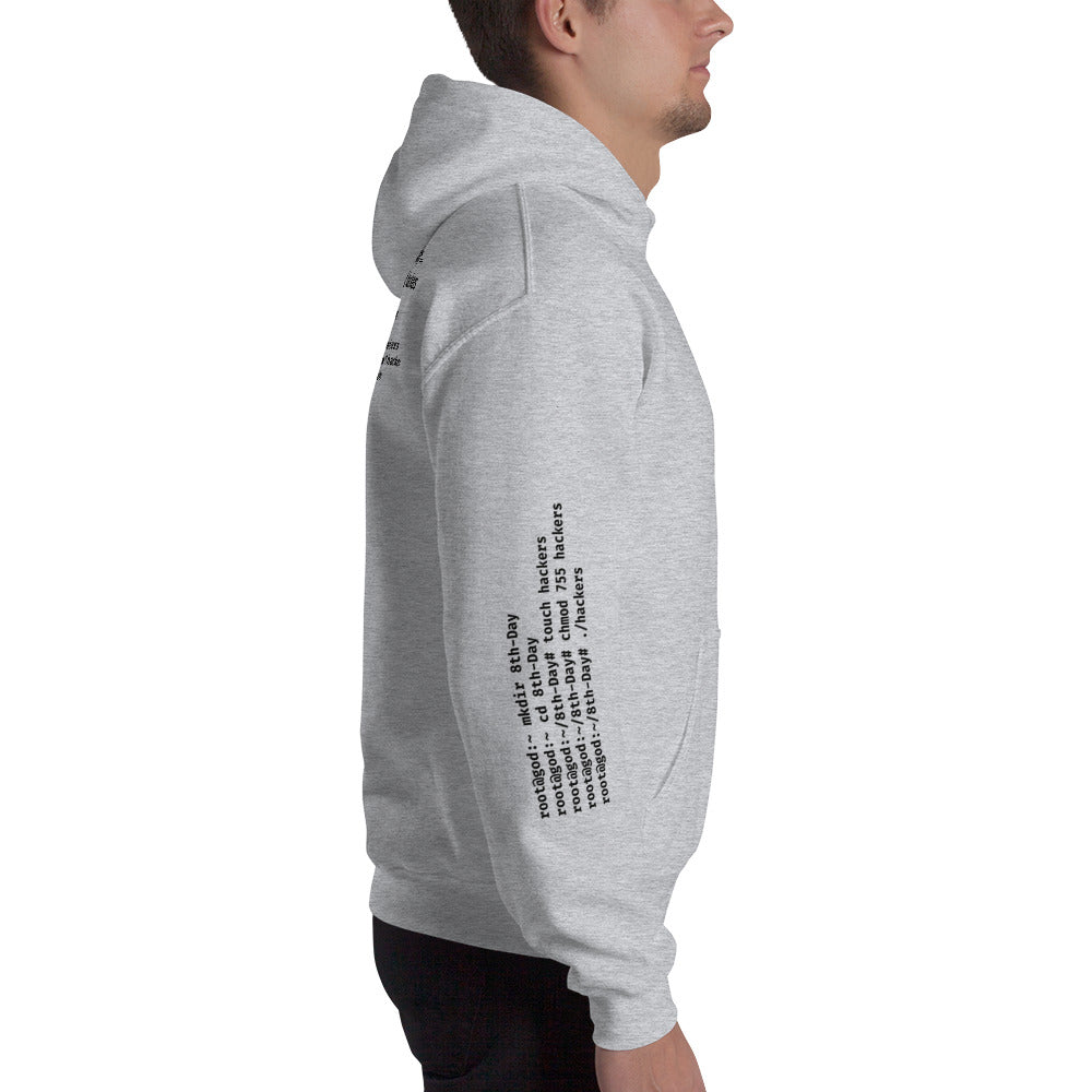On the 8th day God created hackers - Unisex Hoodie (all side print) by DarkByteGear