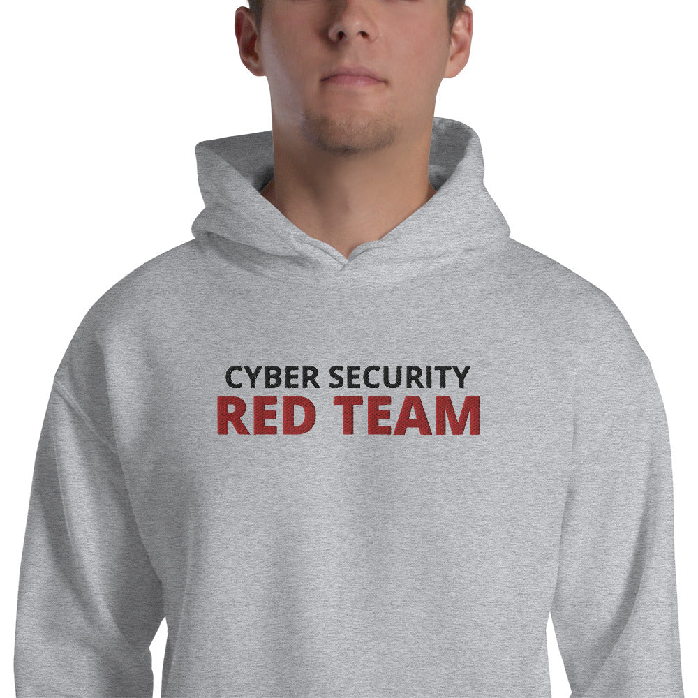 Cyber security Red team - Unisex Hoodie (large embroidery) by DarkByteGear