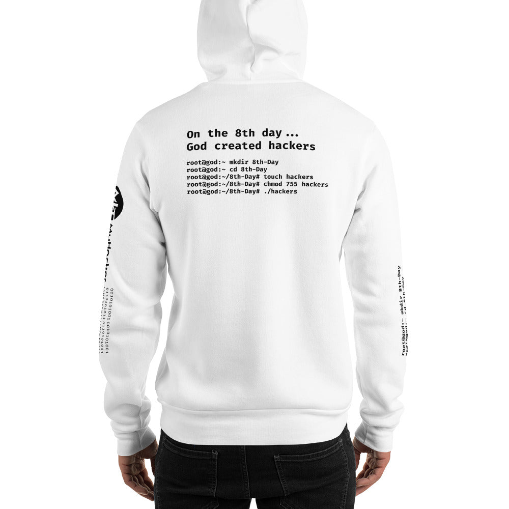 On the 8th day God created hackers - Unisex Hoodie (all side print) by DarkByteGear