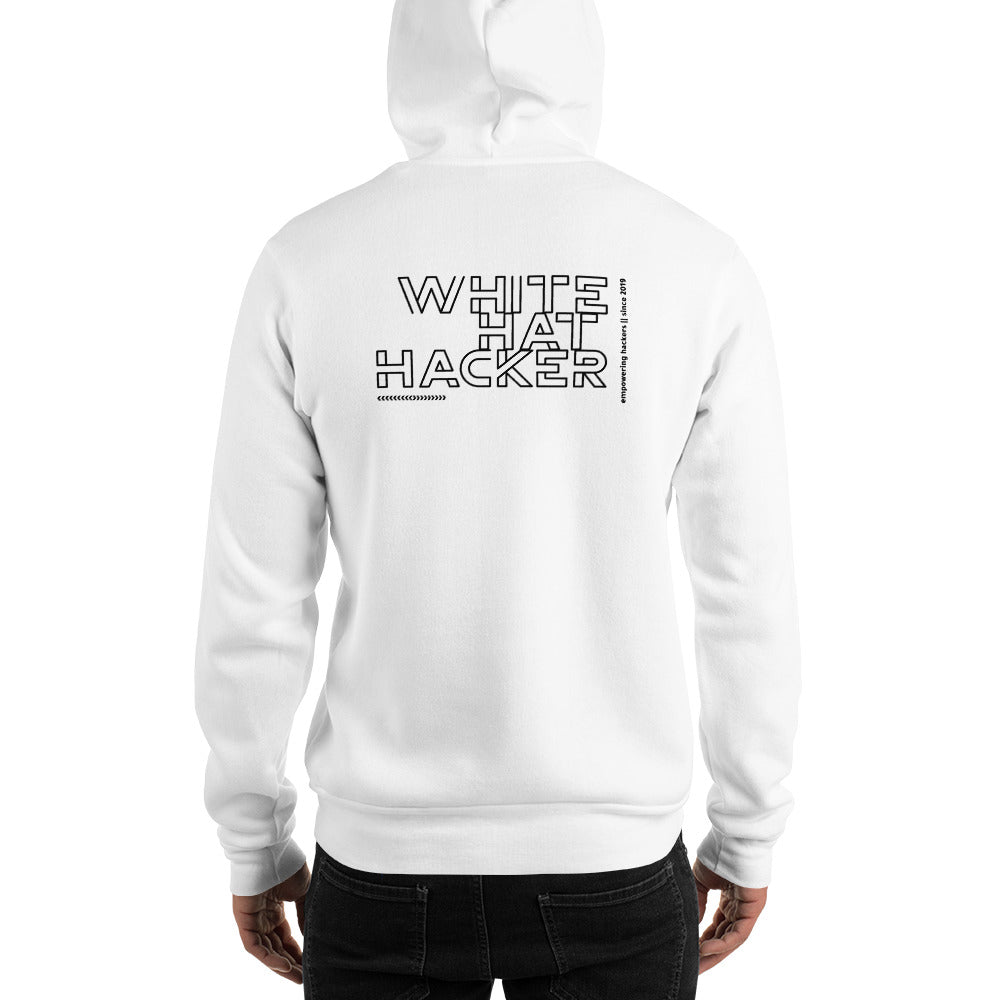 White Hat Hacker - Unisex Hoodie (back print) by DarkByteGear