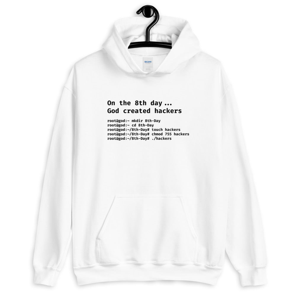 On the 8th day God created hackers - Unisex Hoodie by DarkByteGear