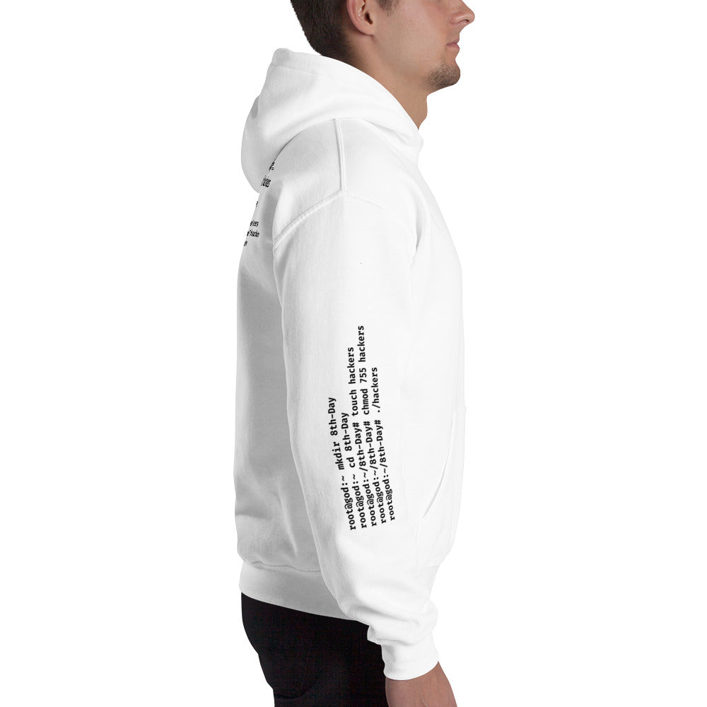 On the 8th day God created hackers - Unisex Hoodie (all side print) by DarkByteGear