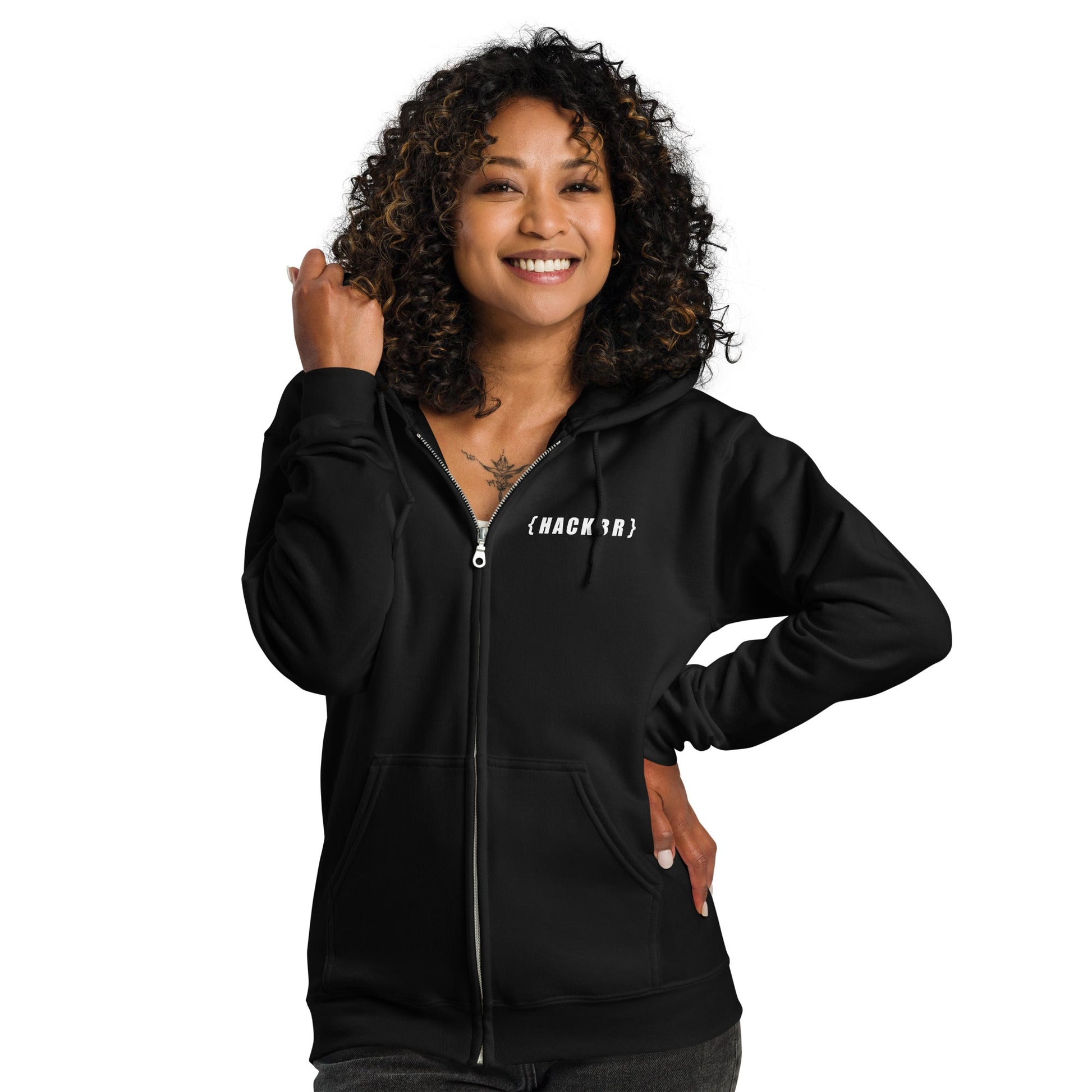 Hack3r - Unisex heavy blend zip hoodie by DarkByteGear