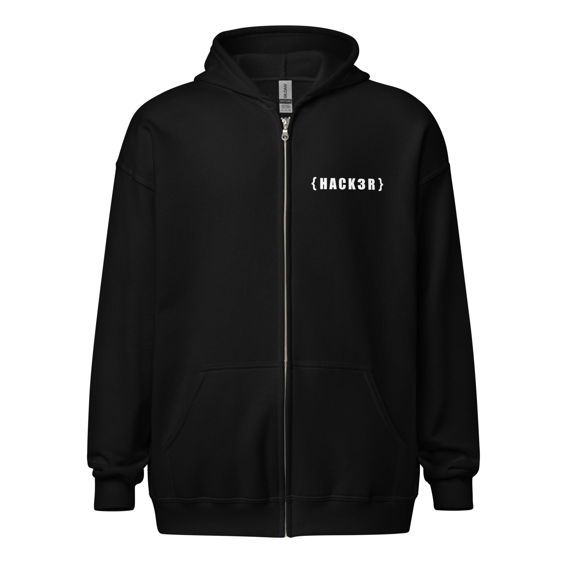 Hack3r - Unisex heavy blend zip hoodie by DarkByteGear