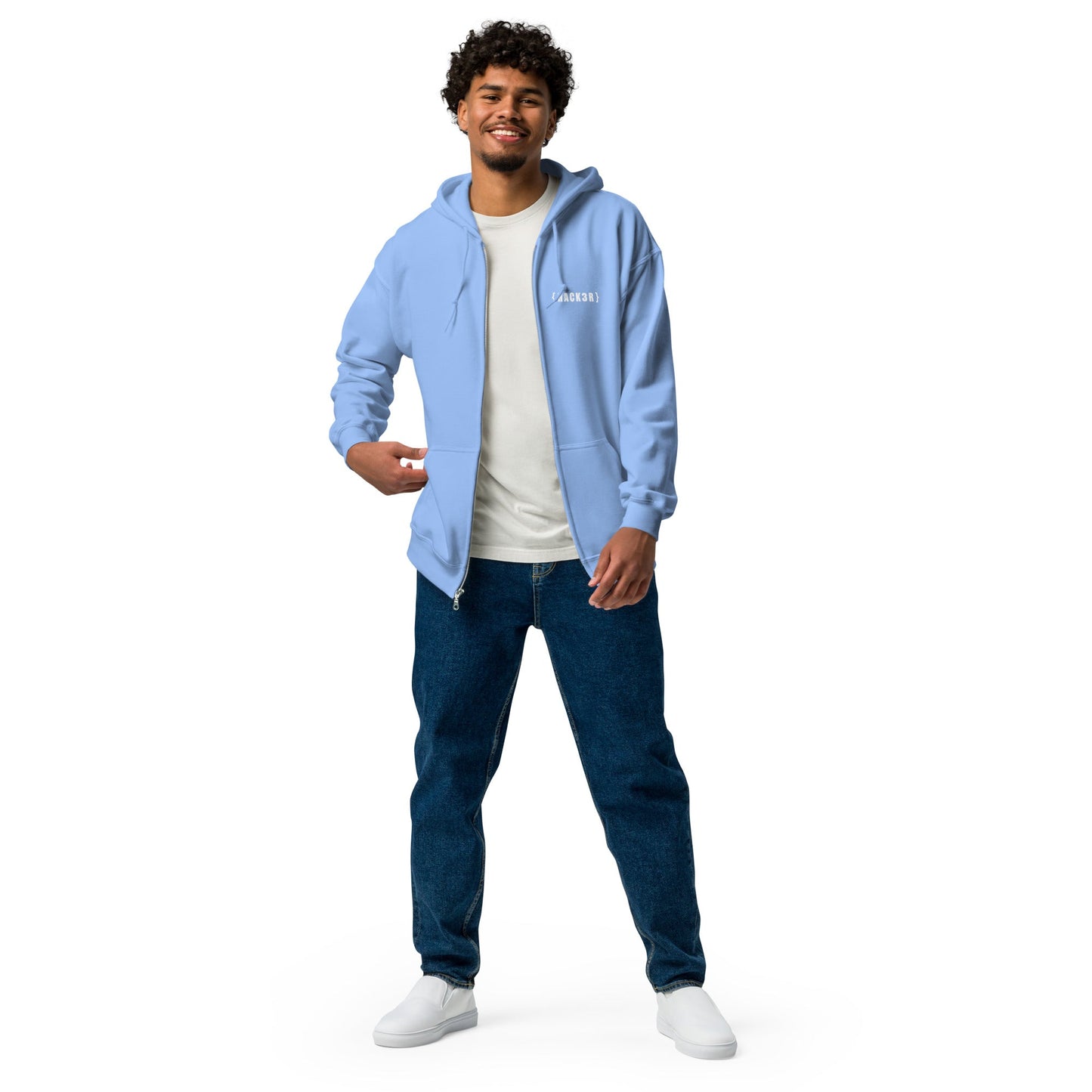 Hack3r - Unisex heavy blend zip hoodie by DarkByteGear