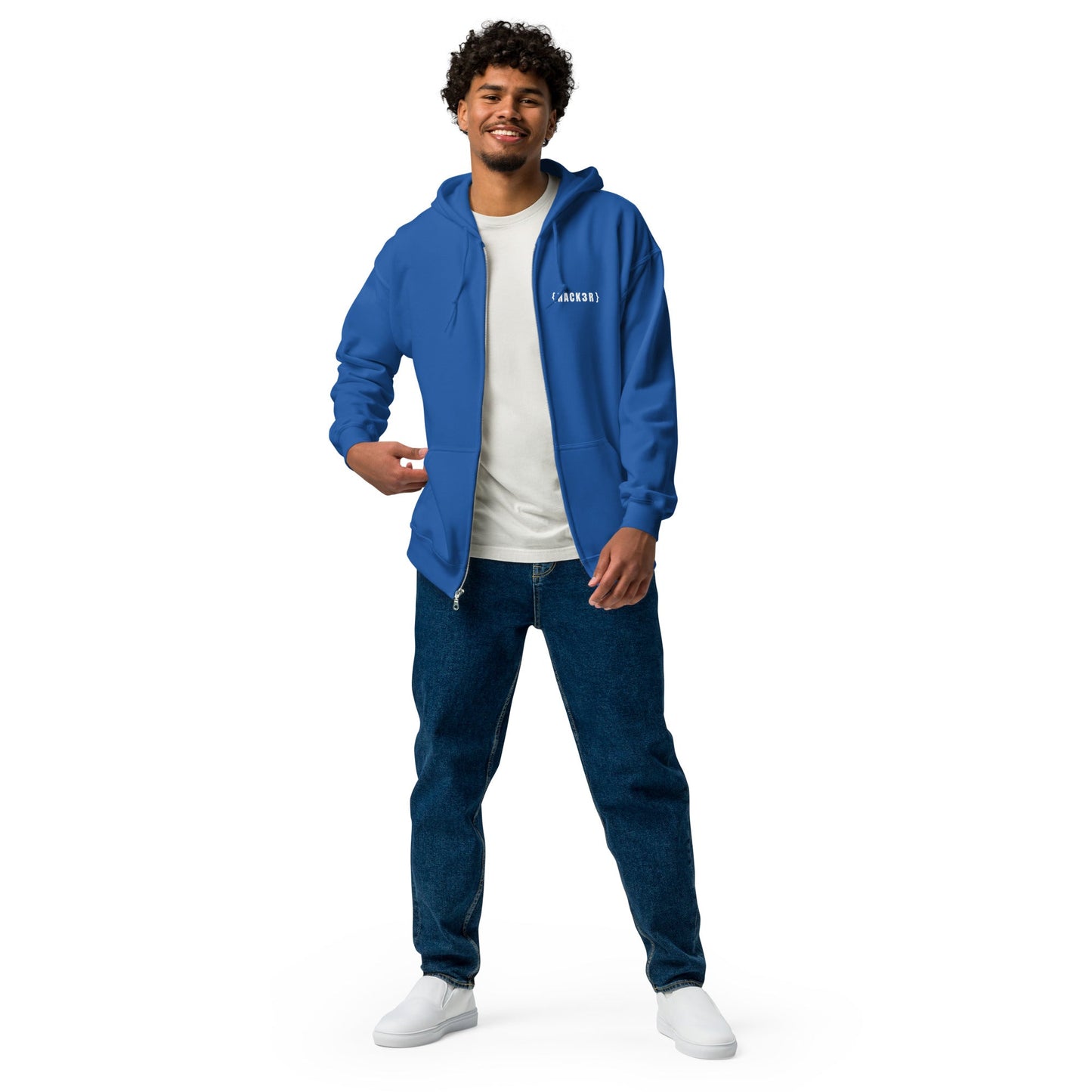 Hack3r - Unisex heavy blend zip hoodie by DarkByteGear