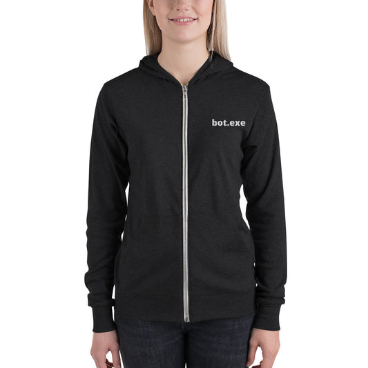 Bot.exe - Unisex zip hoodie by DarkByteGear
