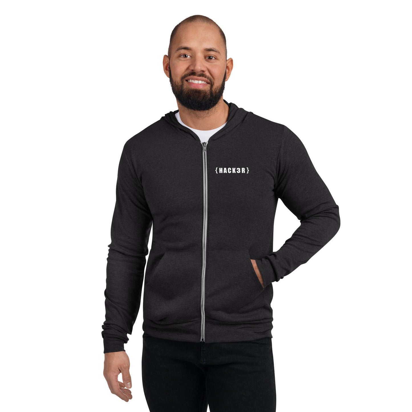 Hack3r - Unisex zip hoodie by DarkByteGear