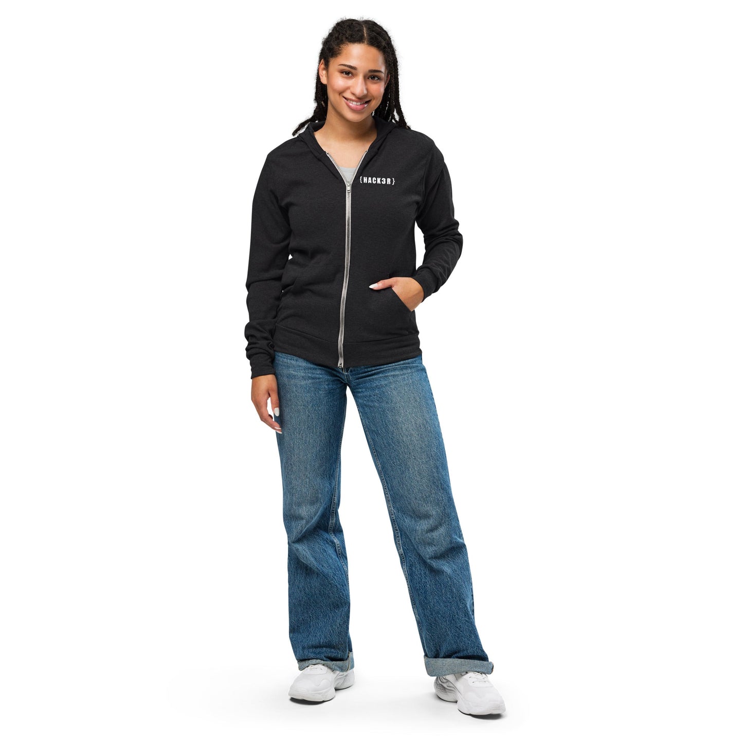 Hack3r - Unisex zip hoodie by DarkByteGear