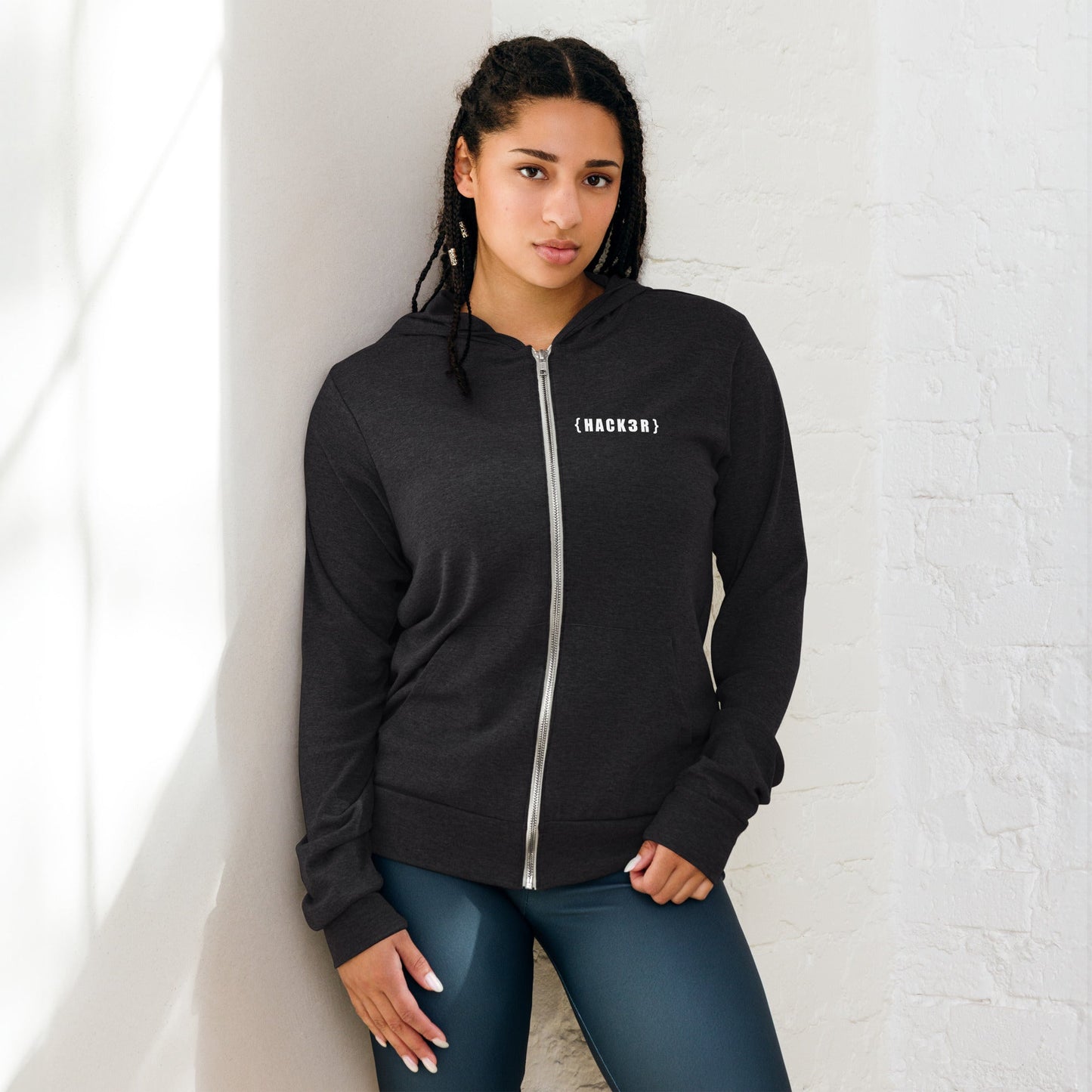 Hack3r - Unisex zip hoodie by DarkByteGear