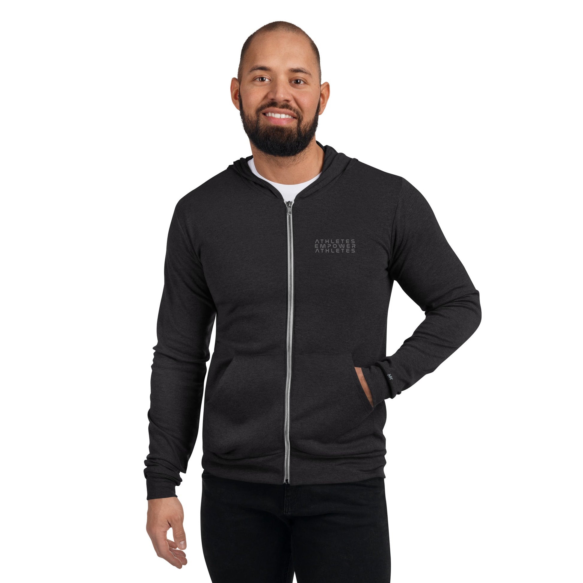 Athletes Empower Athletes - Unisex zip hoodie by DarkByteGear