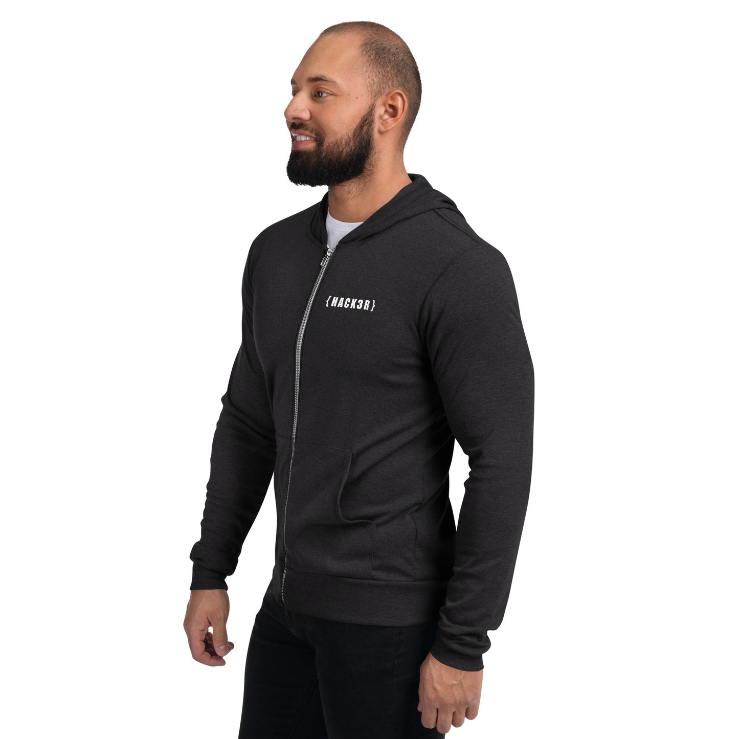 Hack3r - Unisex zip hoodie by DarkByteGear