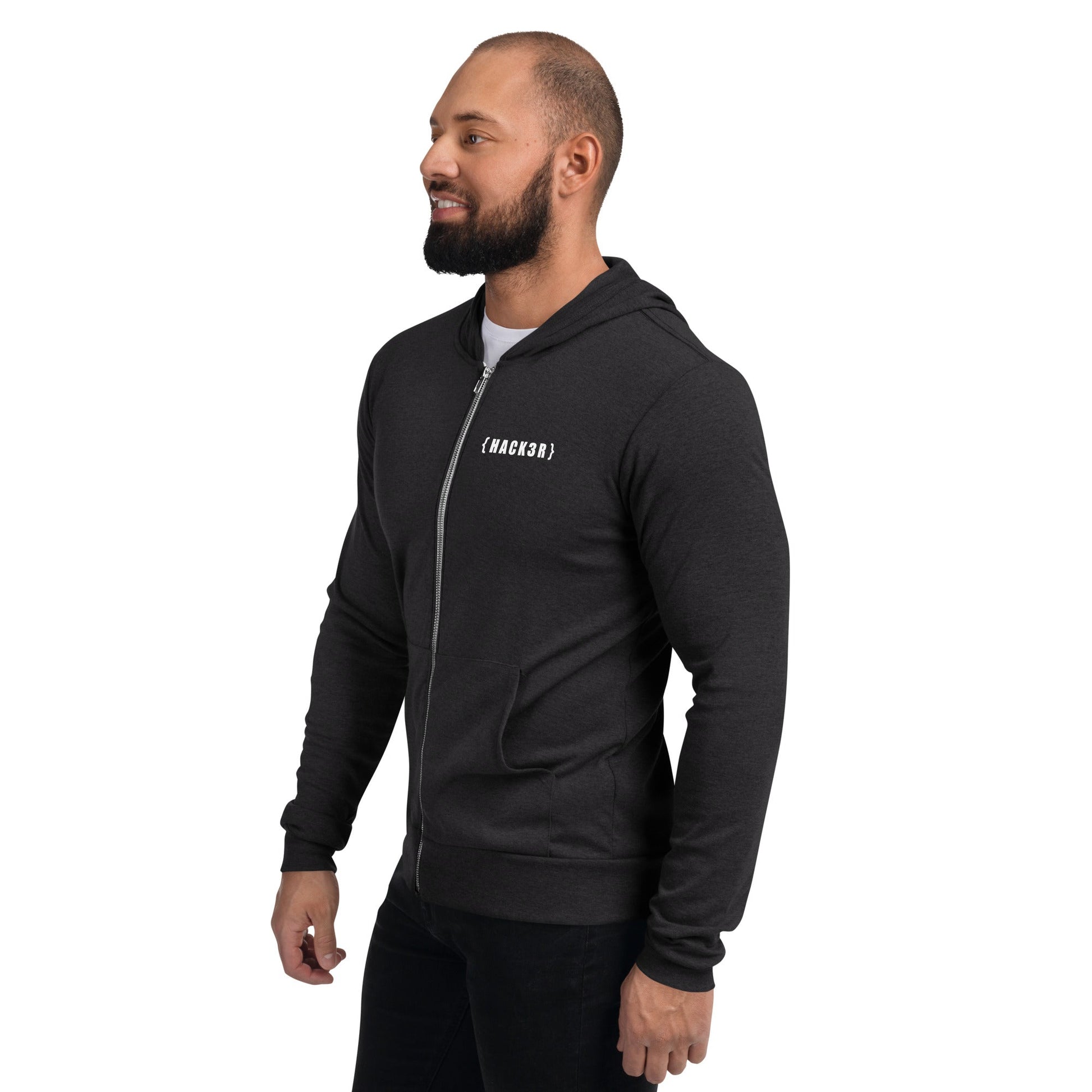 Hack3r - Unisex zip hoodie by DarkByteGear