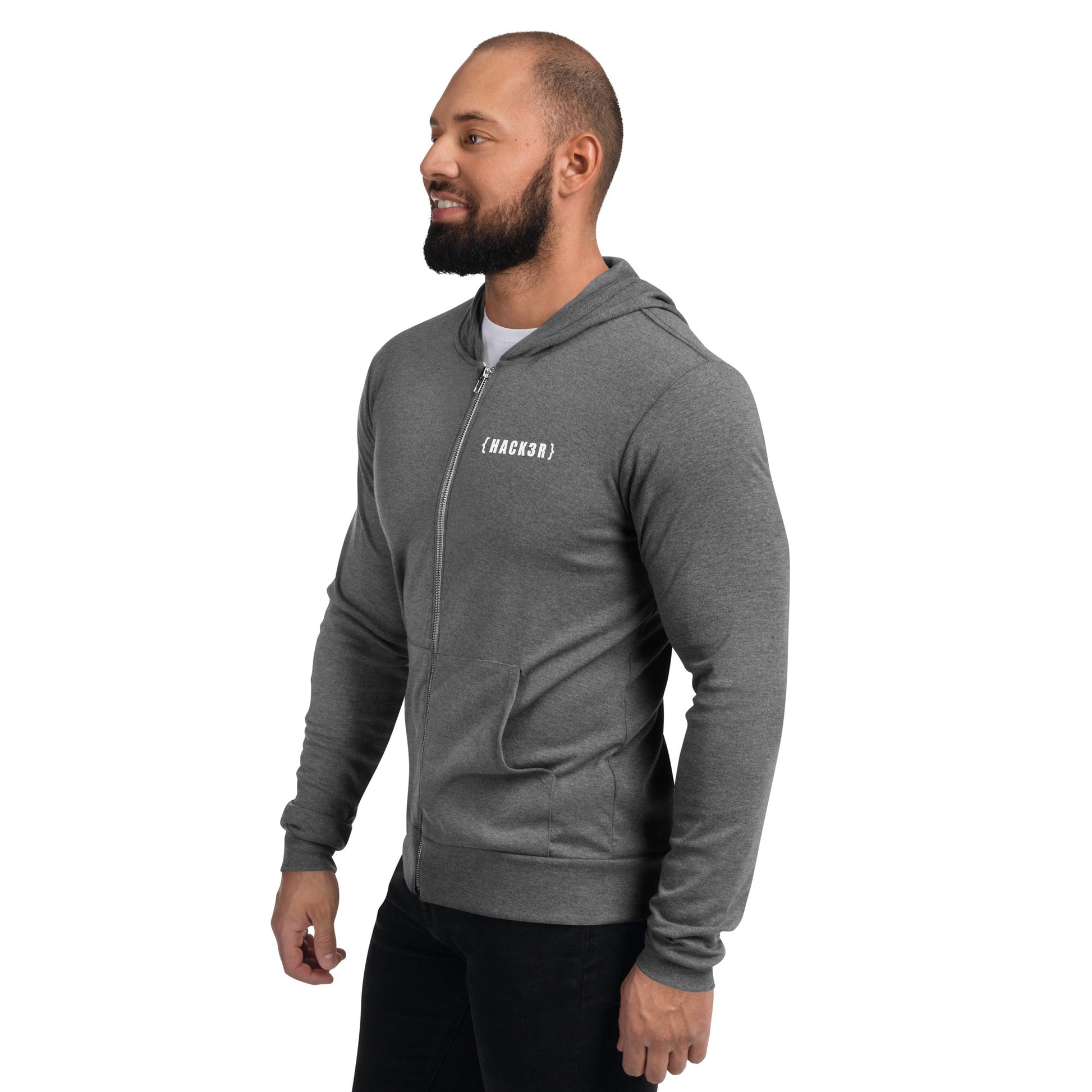 Hack3r - Unisex zip hoodie by DarkByteGear
