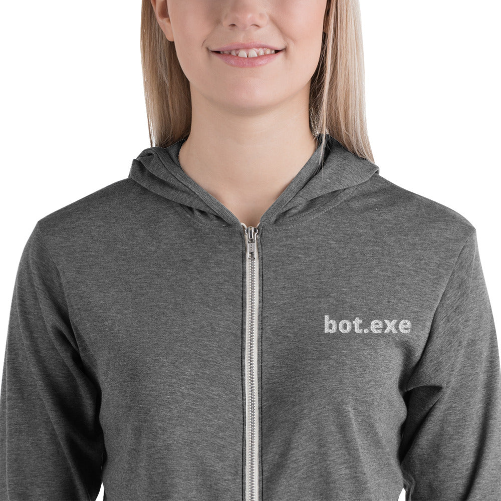 Bot.exe - Unisex zip hoodie by DarkByteGear
