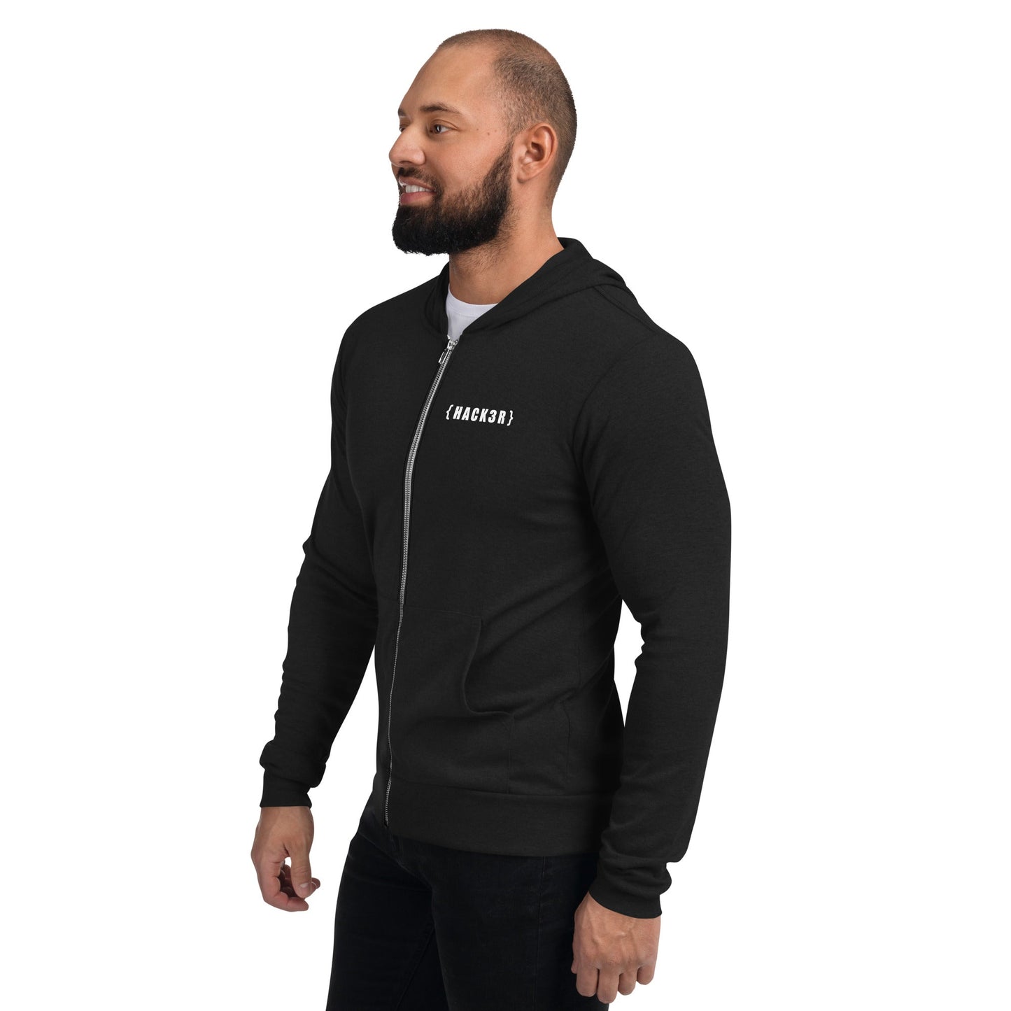 Hack3r - Unisex zip hoodie by DarkByteGear