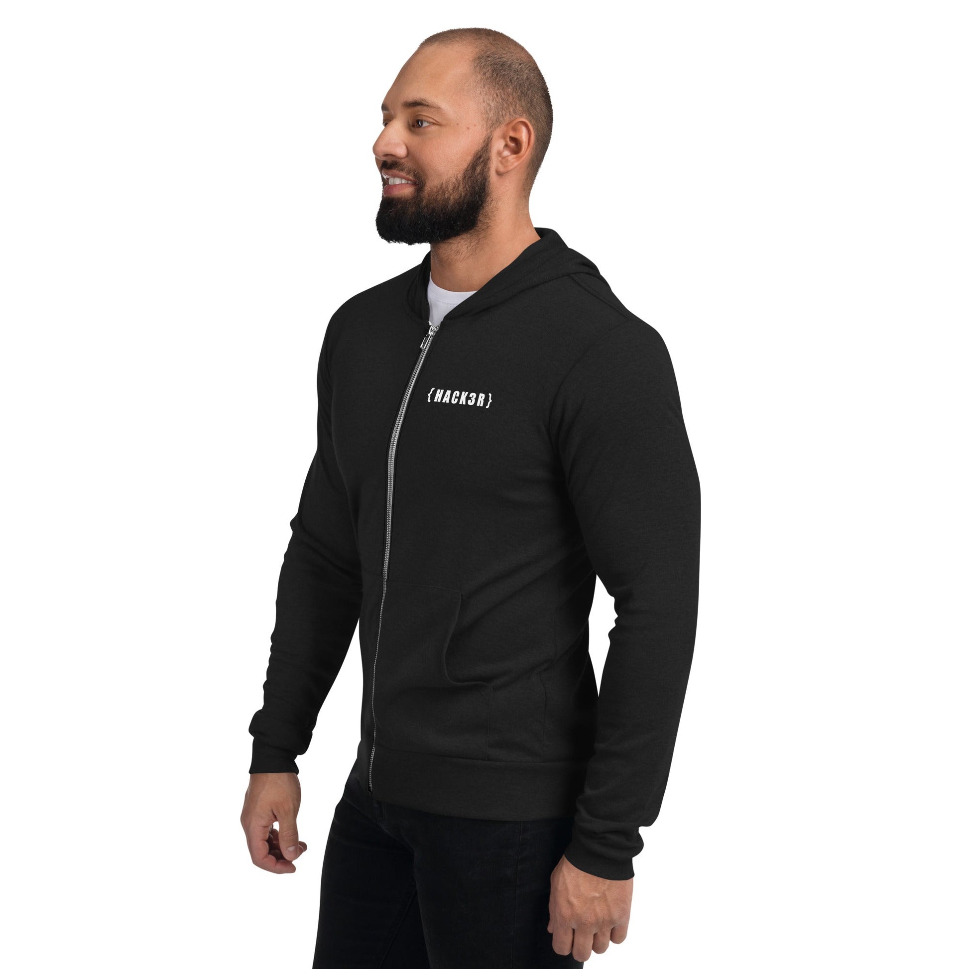 Hack3r - Unisex zip hoodie by DarkByteGear