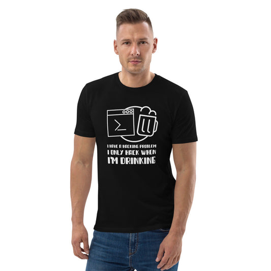 I have a hacking problem - Unisex organic cotton t-shirt by DarkByteGear