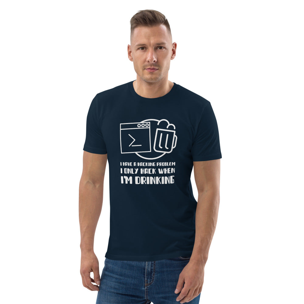 I have a hacking problem - Unisex organic cotton t-shirt by DarkByteGear