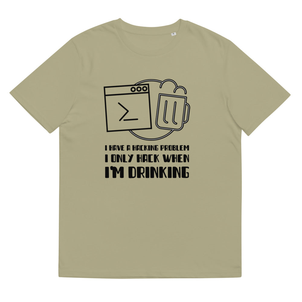 I have a hacking problem - Unisex organic cotton t-shirt by DarkByteGear
