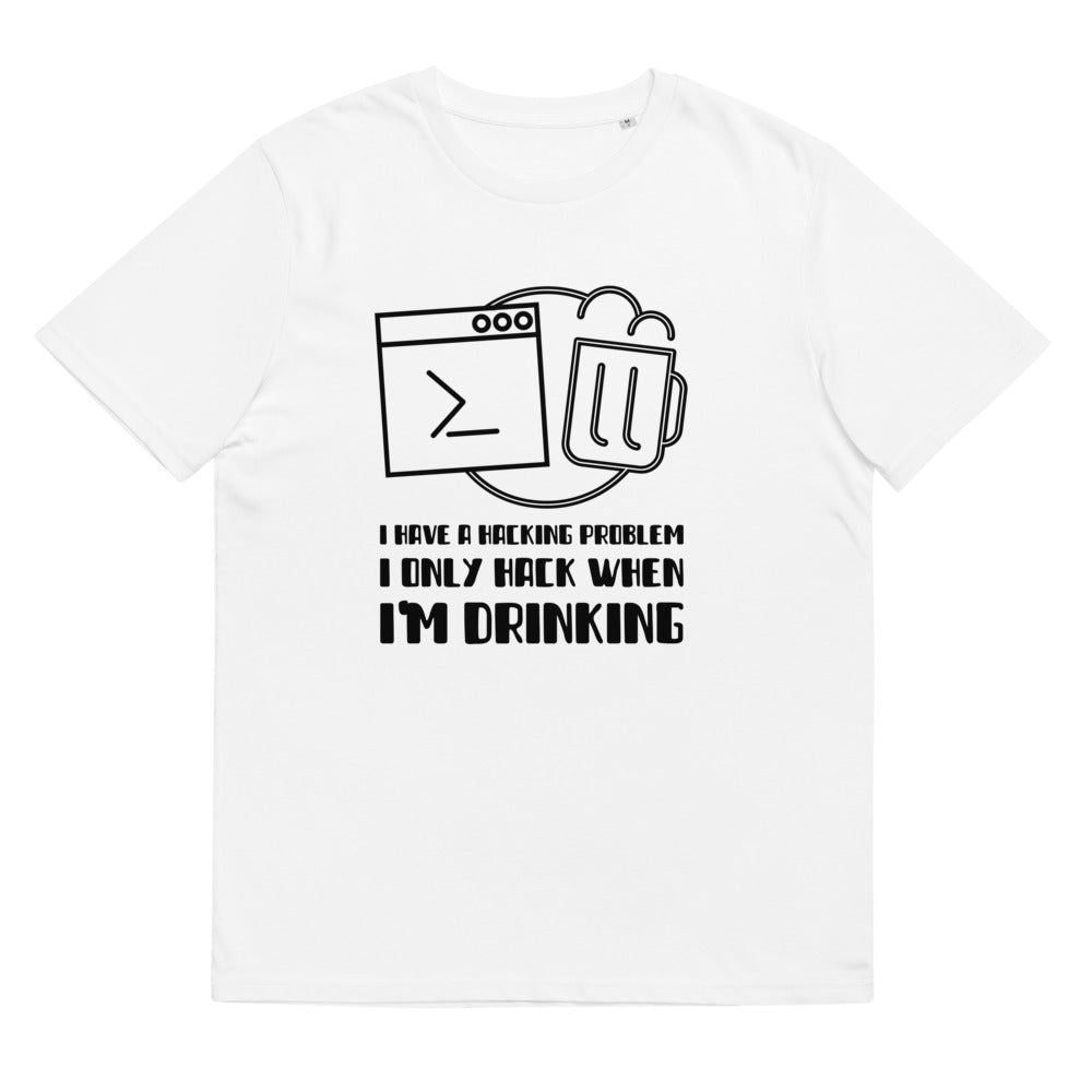 I have a hacking problem - Unisex organic cotton t-shirt by DarkByteGear