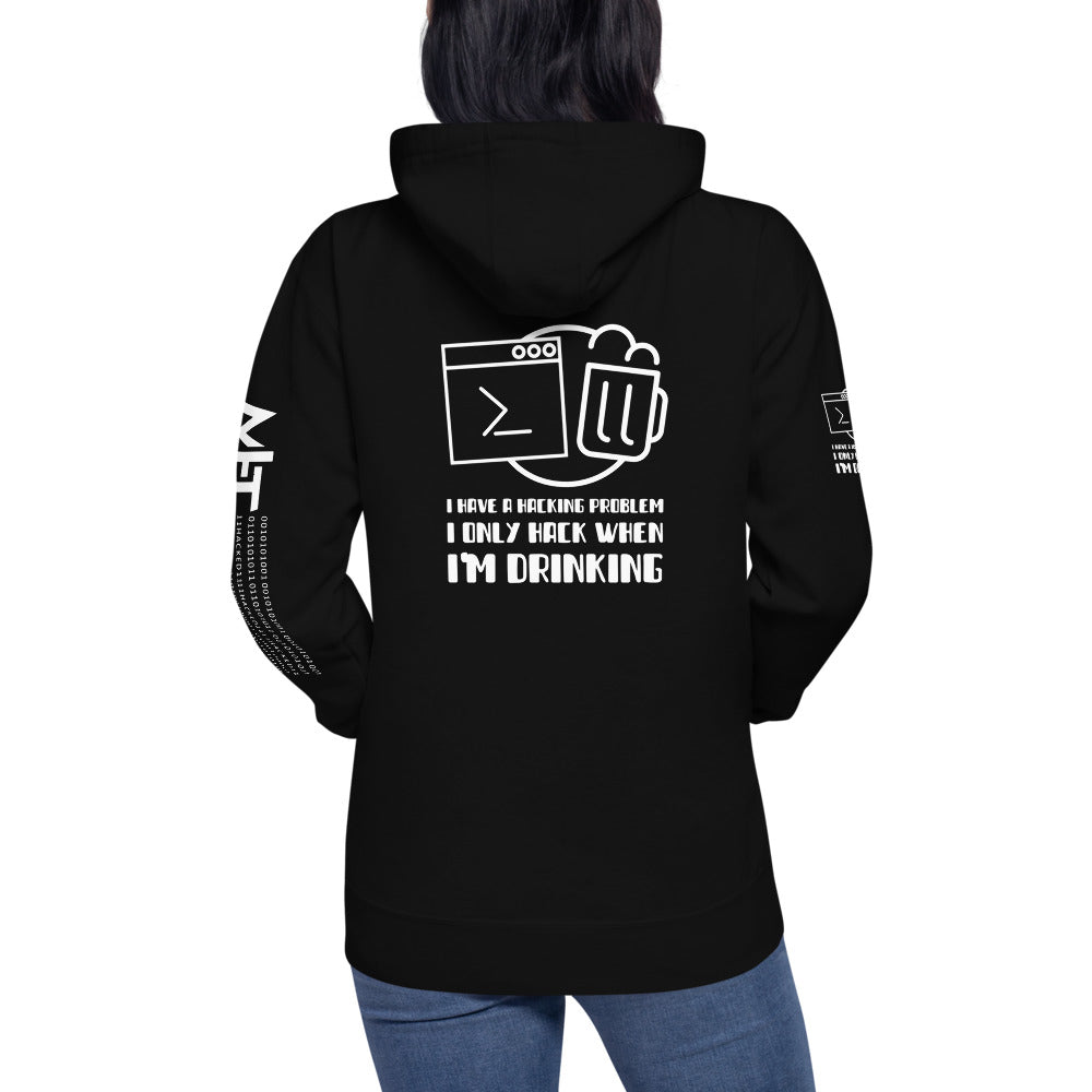 Hacking Problem - Unisex Hoodie (back print) by DarkByteGear