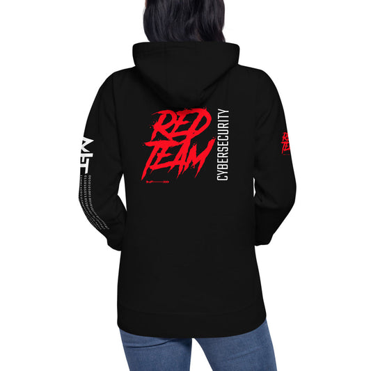 Cyber Security Red Team V10 - Unisex Hoodie (back print) by DarkByteGear