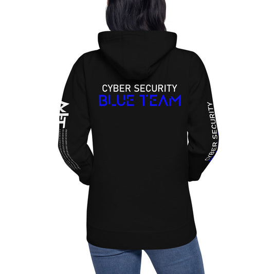 Cybersecurity Blue Team v4 - Unisex Hoodie (back print) by DarkByteGear