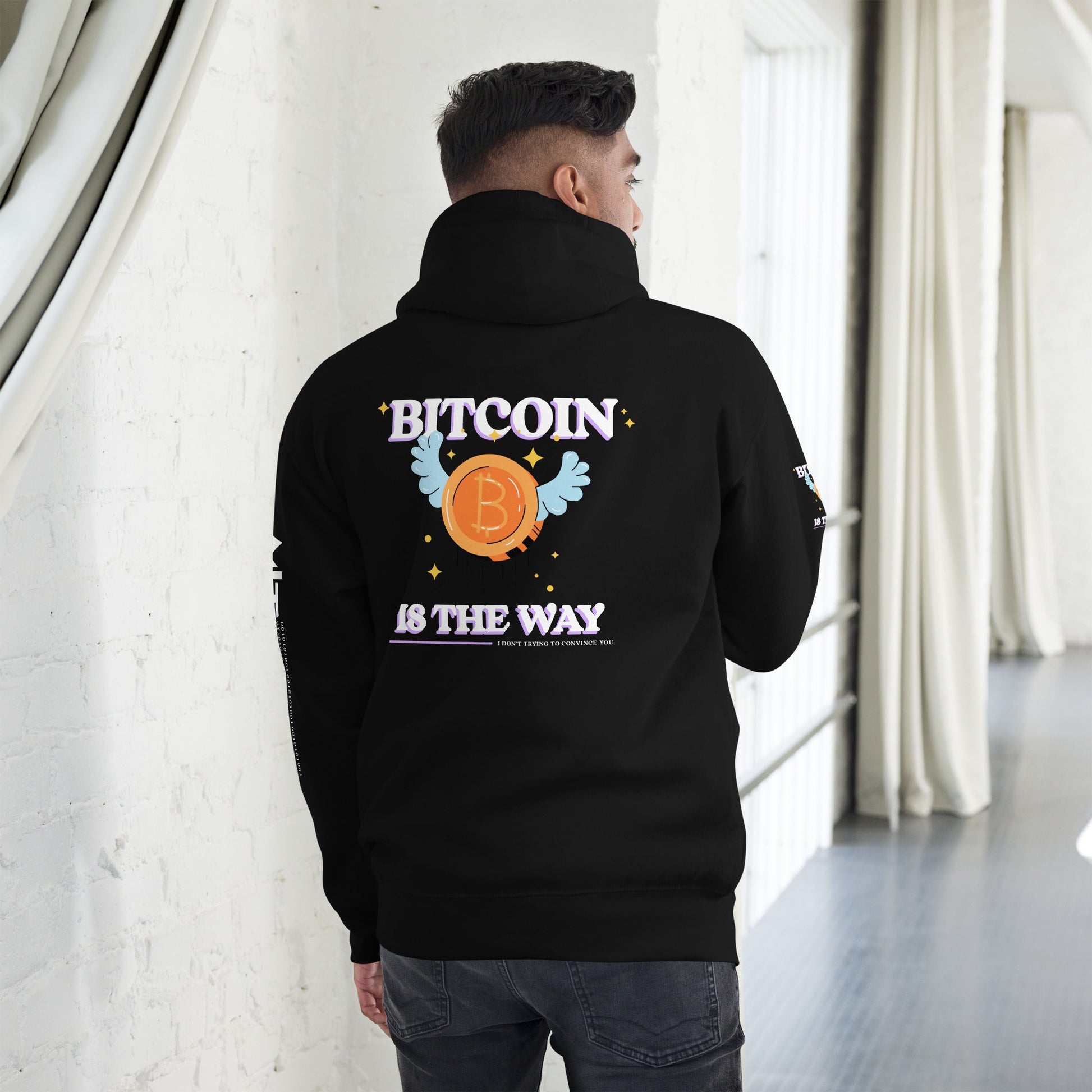Bitcoin is the way - Unisex Hoodie (back print) by DarkByteGear