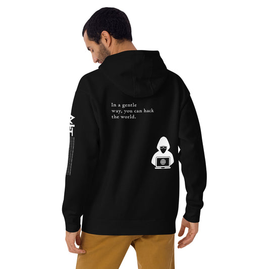 You can hack the world - Unisex Hoodie (back print) by DarkByteGear