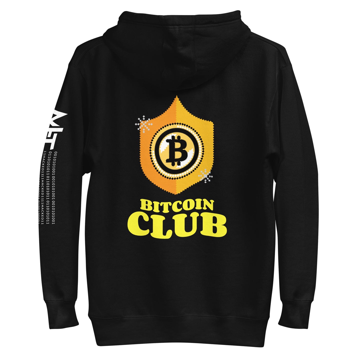 Bitcoin Club V2 Unisex Hoodie ( Back Print ) by DarkByteGear
