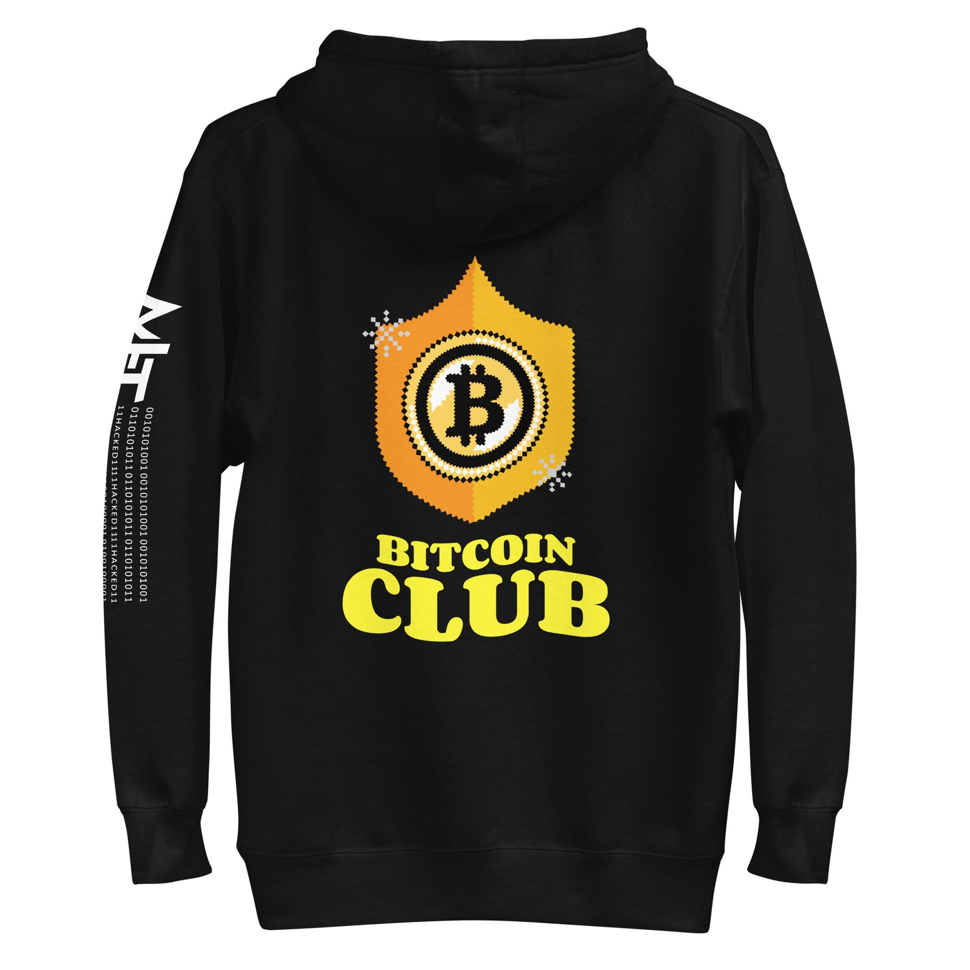 Bitcoin Club V2 Unisex Hoodie ( Back Print ) by DarkByteGear
